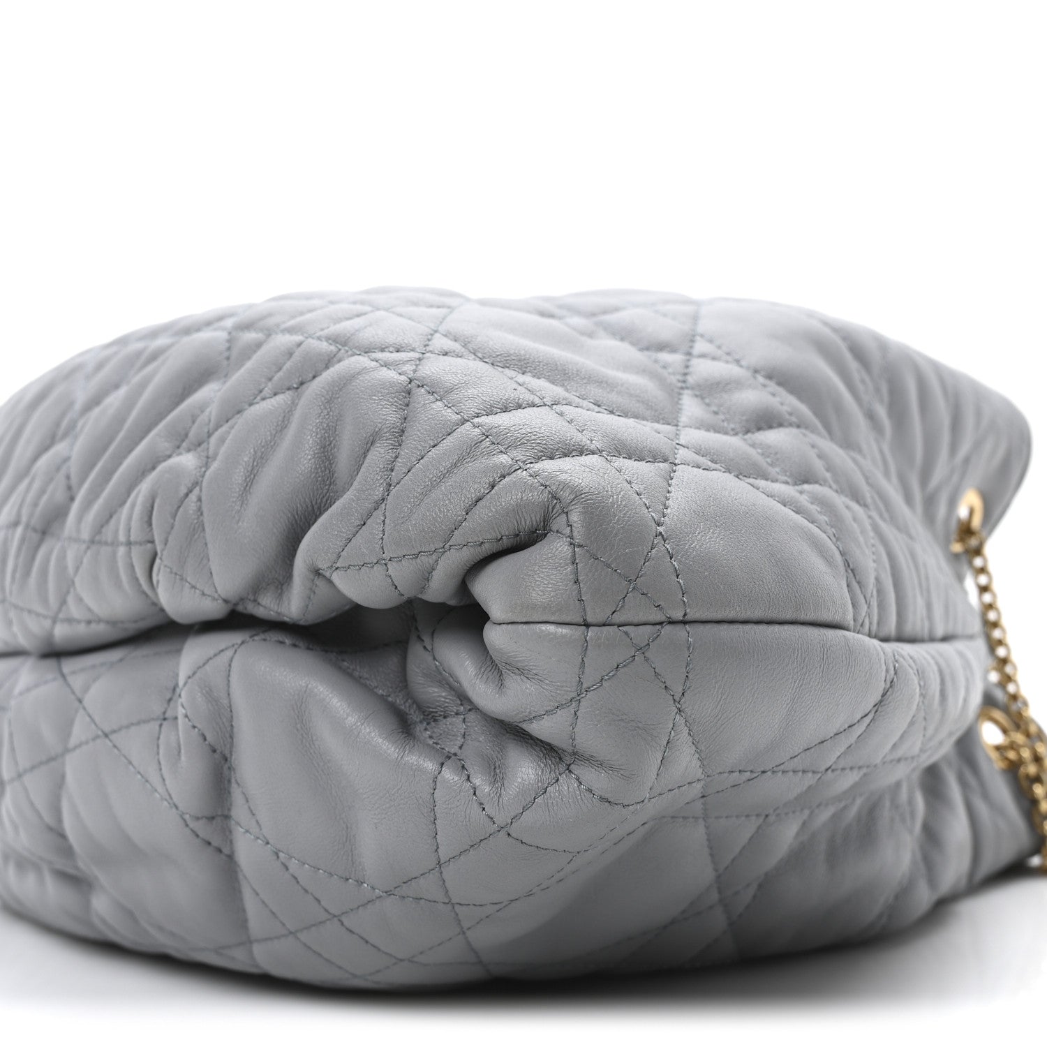 Christian Dior Lambskin Supple Macrocannage Ammi Bag Grey 9 of 9