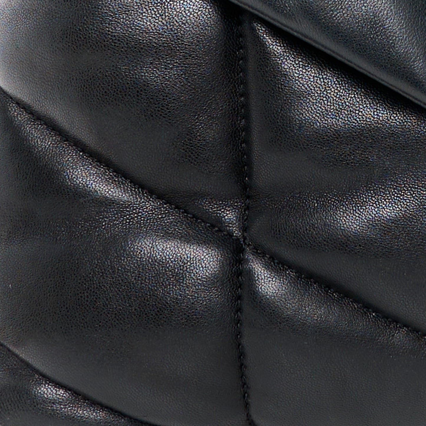 Lambskin Quilted Medium Loulou Puffer Monogram Chain Satchel Dark Leaf