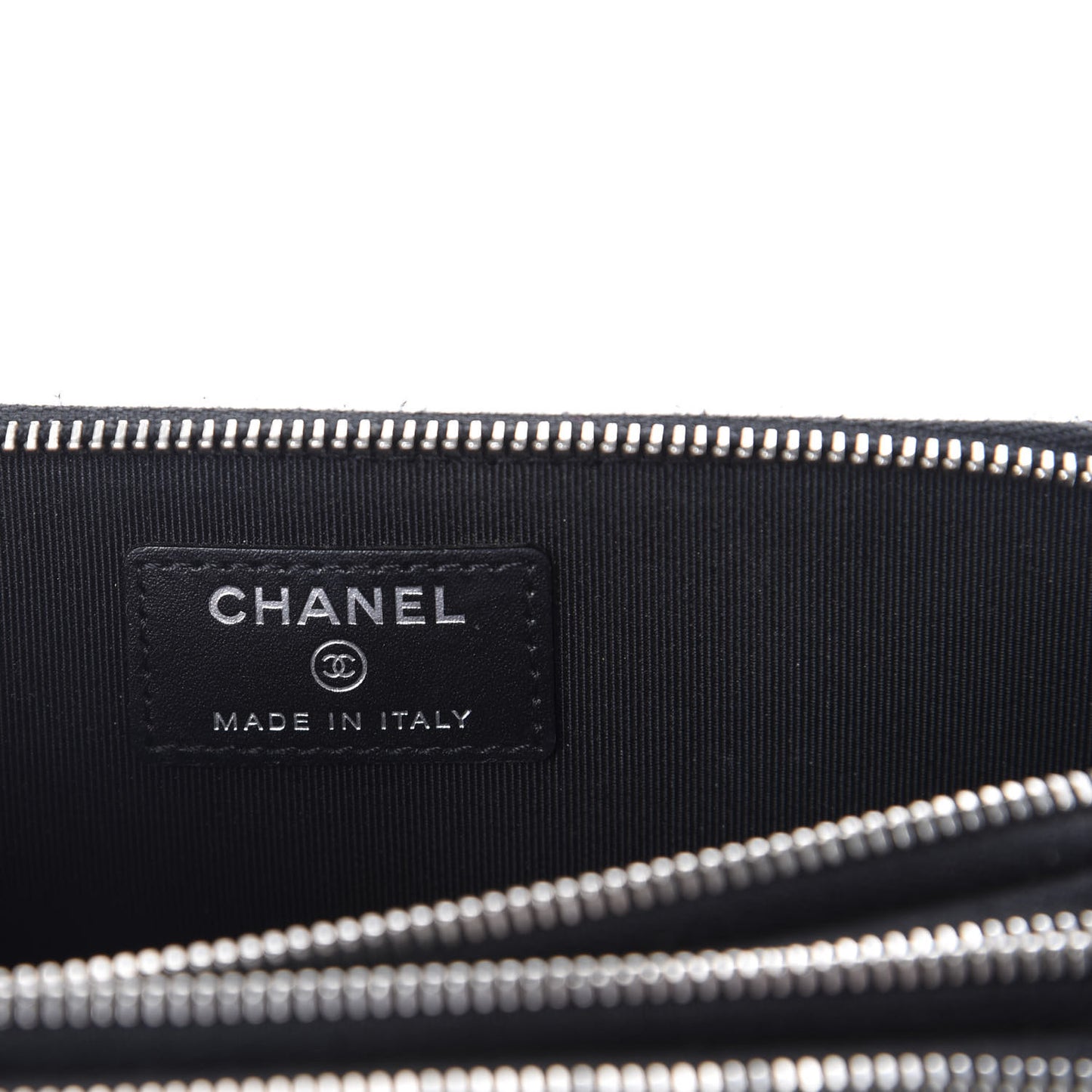 Caviar Quilted Triple Zip Wallet Black