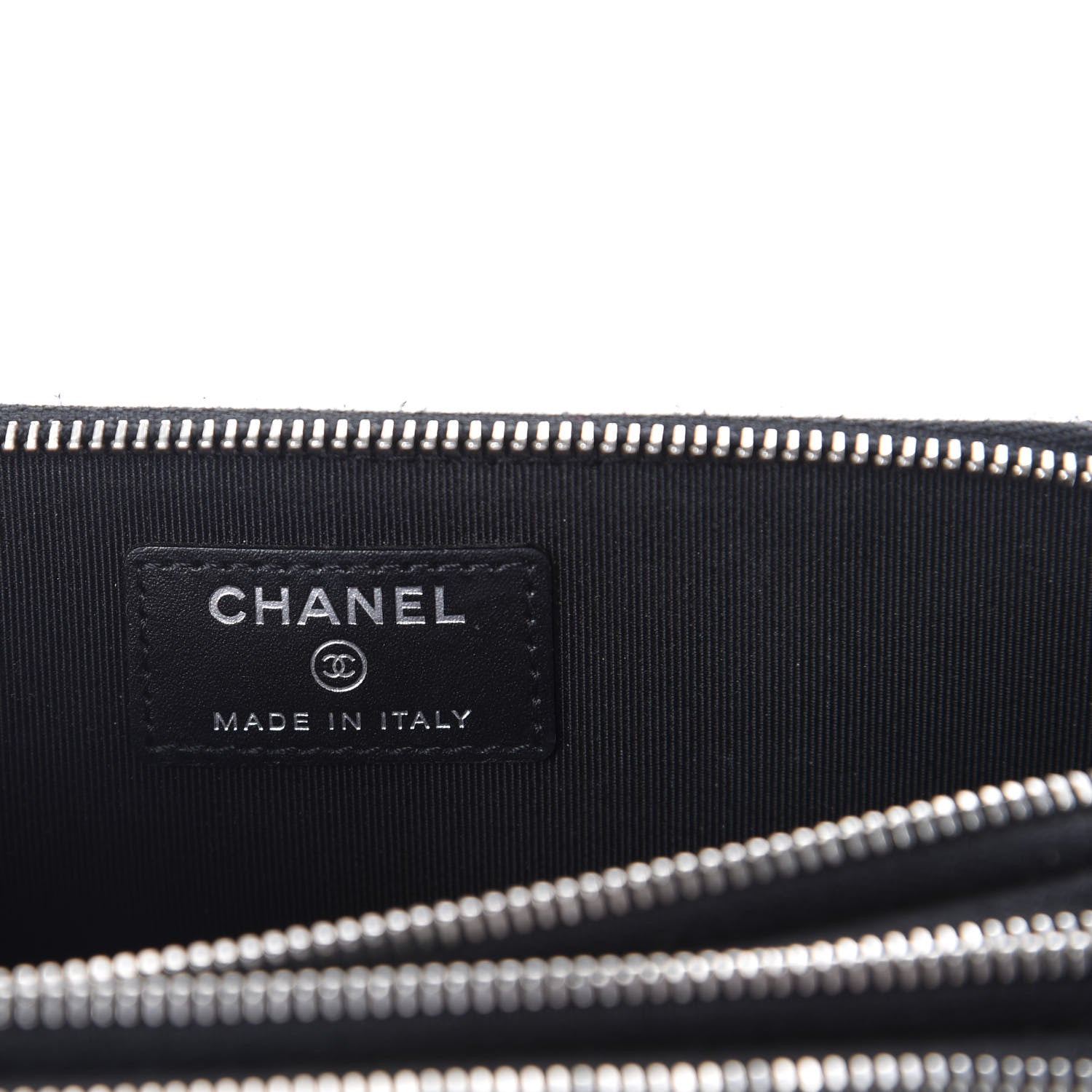 Chanel Caviar Quilted Triple Zip Wallet Black 8 of 8