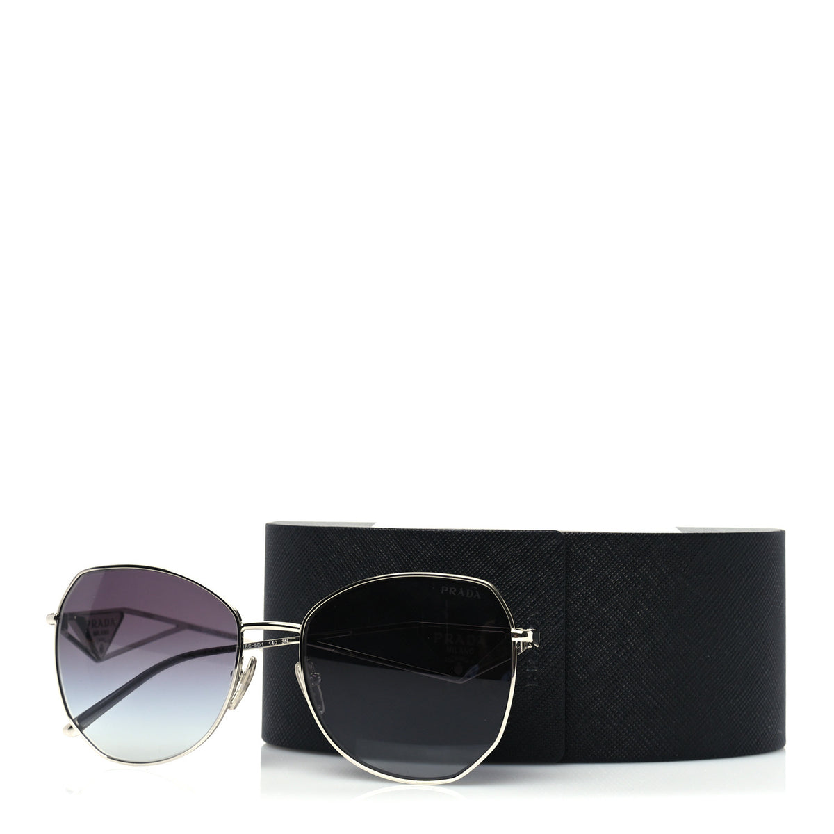 Metal Symbole Triangle Logo Sunglasses SPR57Y Smoky Grey