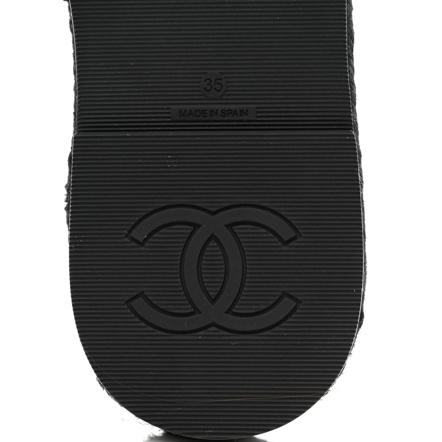 Lambskin Espadrille Mule Sandals 35 Black