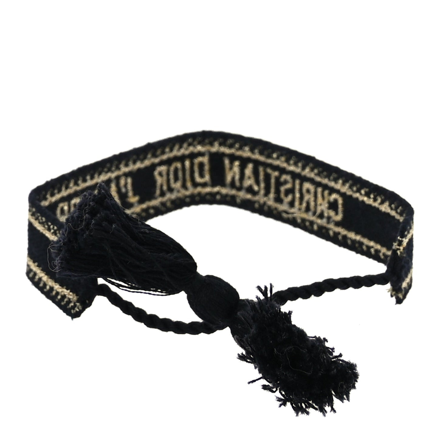 Woven Cotton J'Adior Friendship Bracelet Set Gold Black