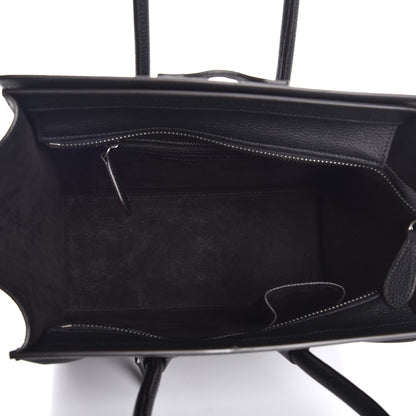 Celine Drummed Calfskin Micro Luggage Black 5 of 7