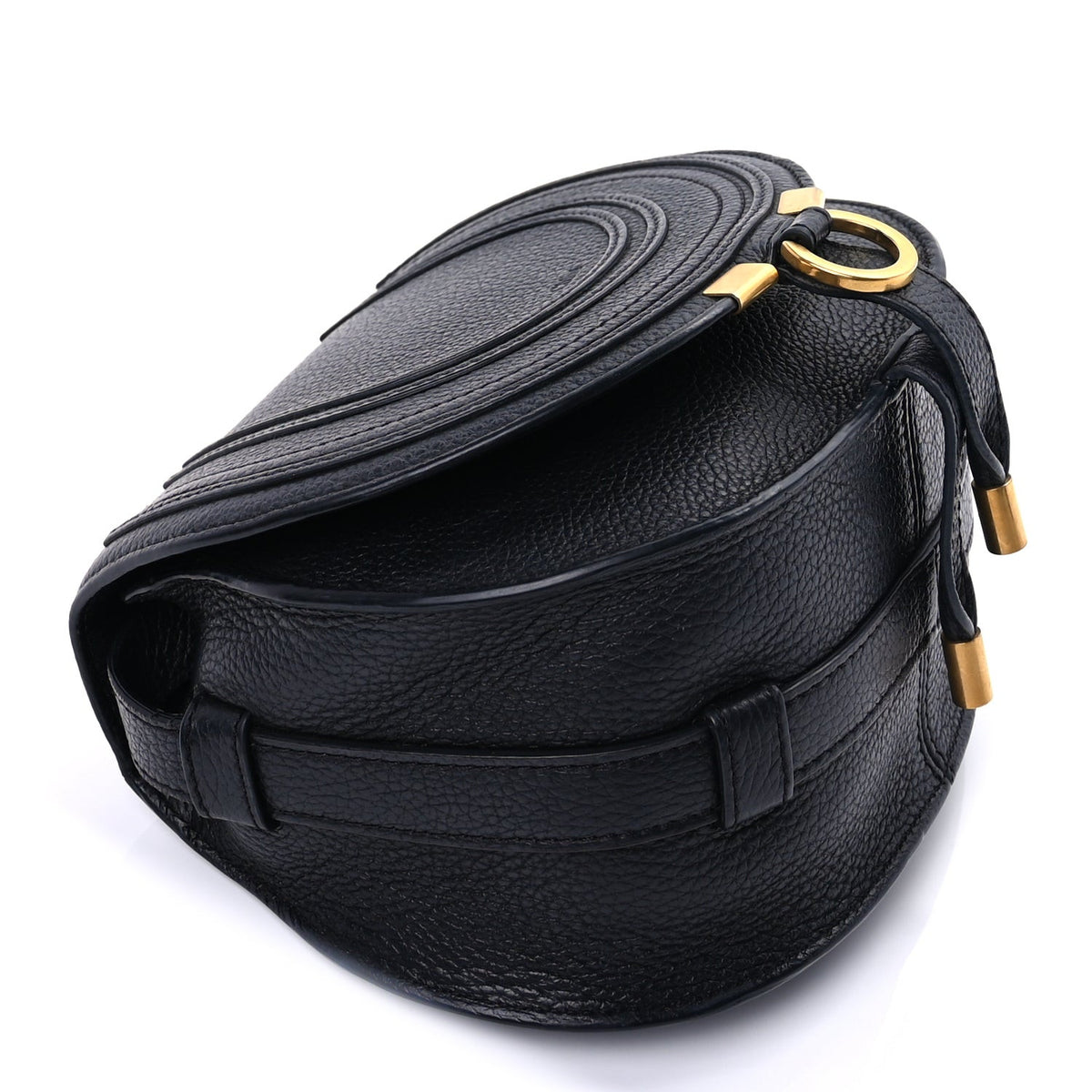 Chloe Calfskin Mini Marcie Round Crossbody Bag Black 7 of 8