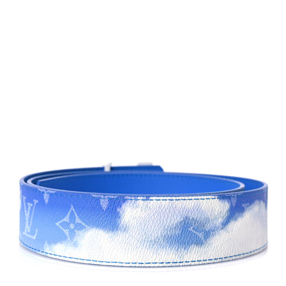 Louis Vuitton Monogram Clouds 40mm LV Initiales Belt 90 36 Blue 2 of 5