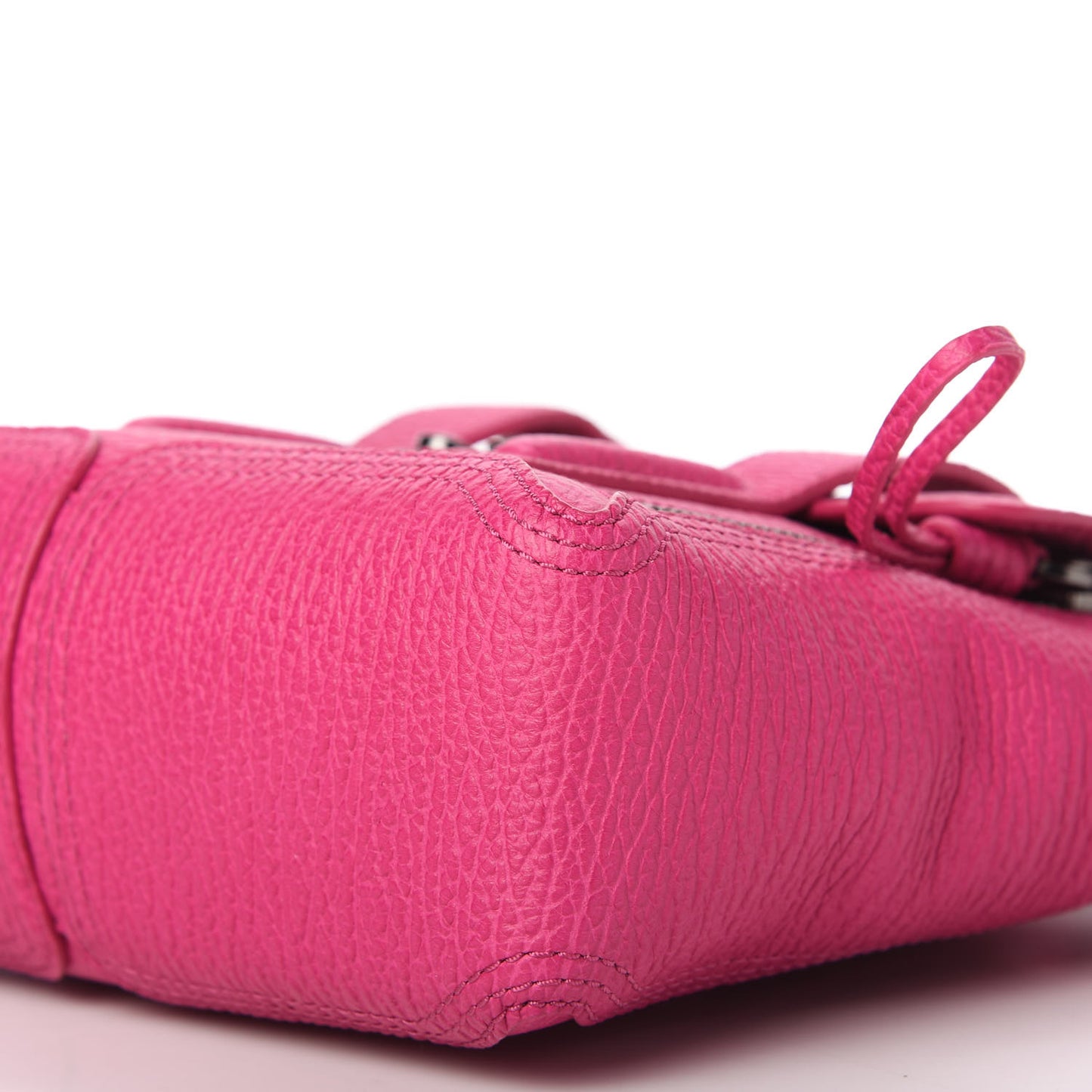 Textured Calfskin Mini Pashli Satchel Fuschia