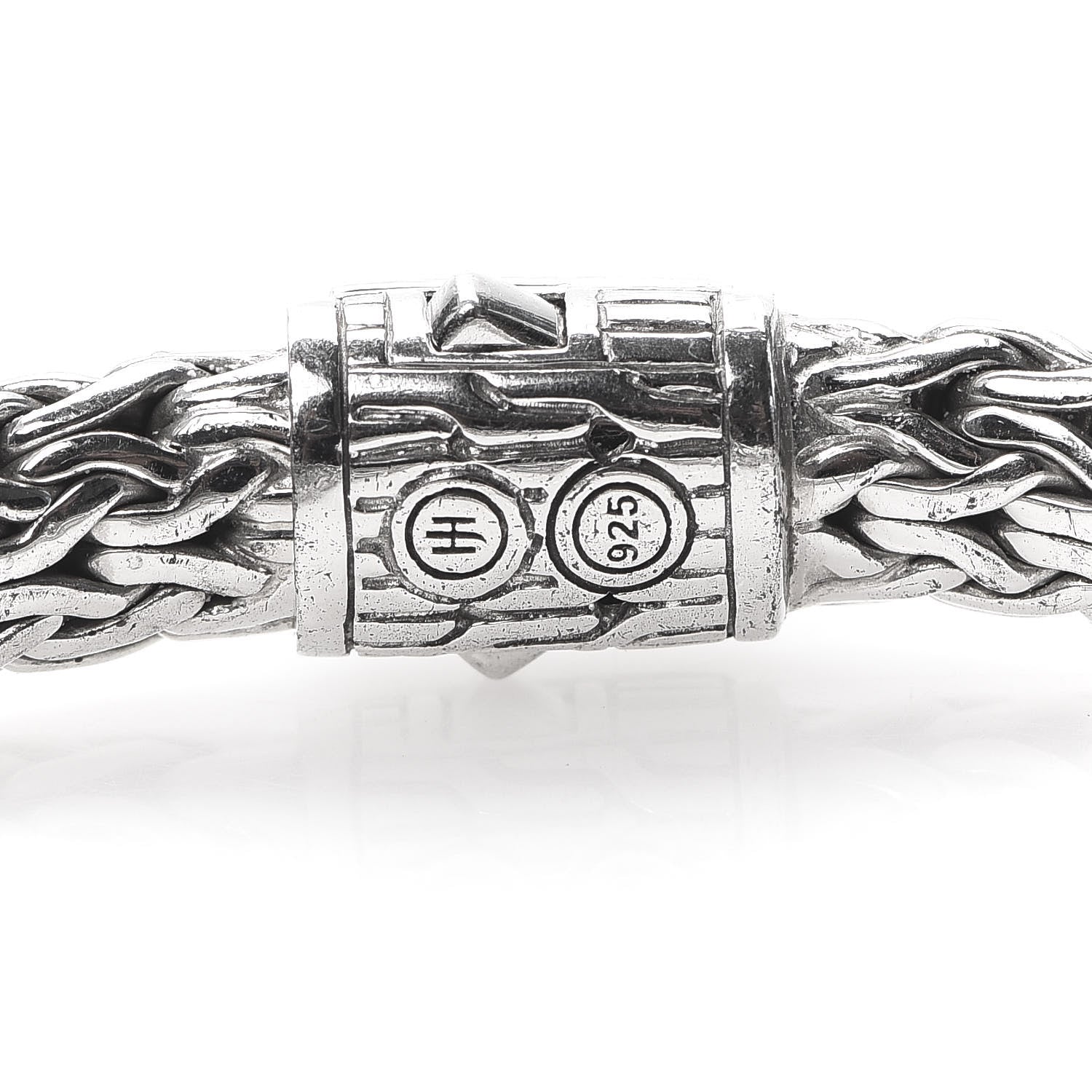 John Hardy Sterling Silver Diamond 7mm Classic Chain Bracelet 4 of 5