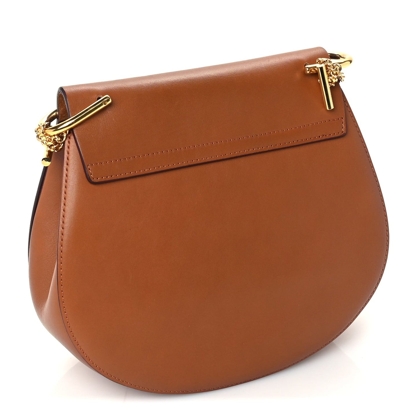 Suede Smooth Calfskin Mini Drew Shoulder Bag  Caramel