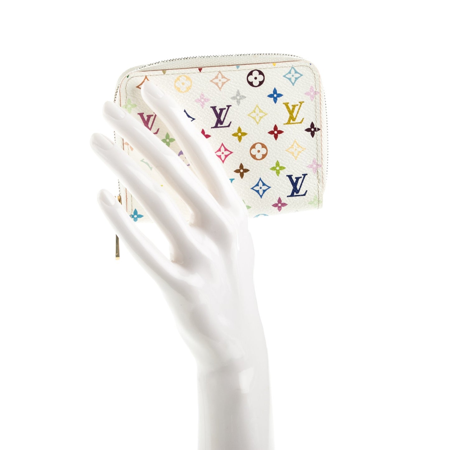 Monogram Multicolor Zippy Coin Purse White
