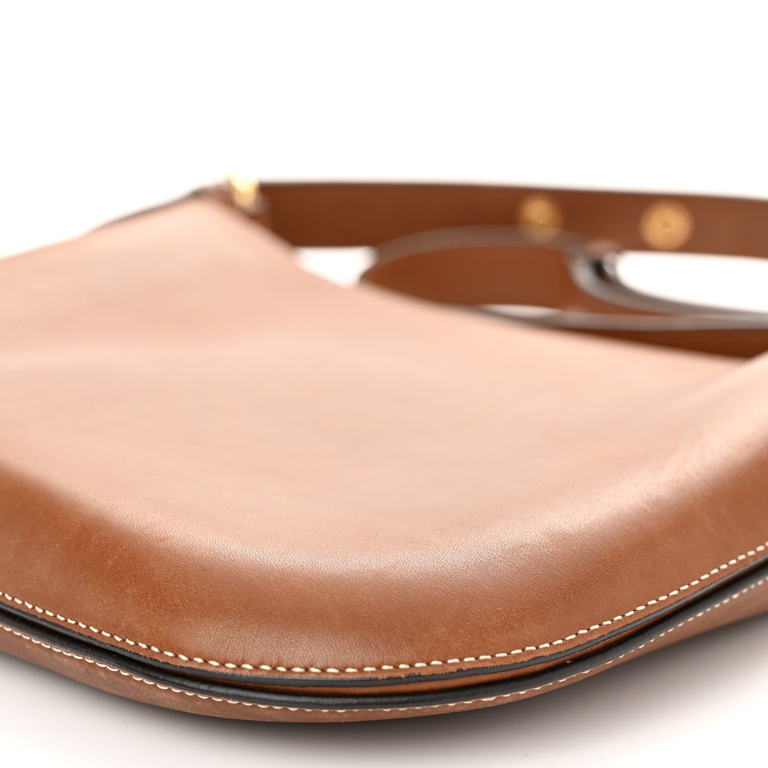 Celine Smooth Calfskin Medium Saddle Bag Tan 9 of 12