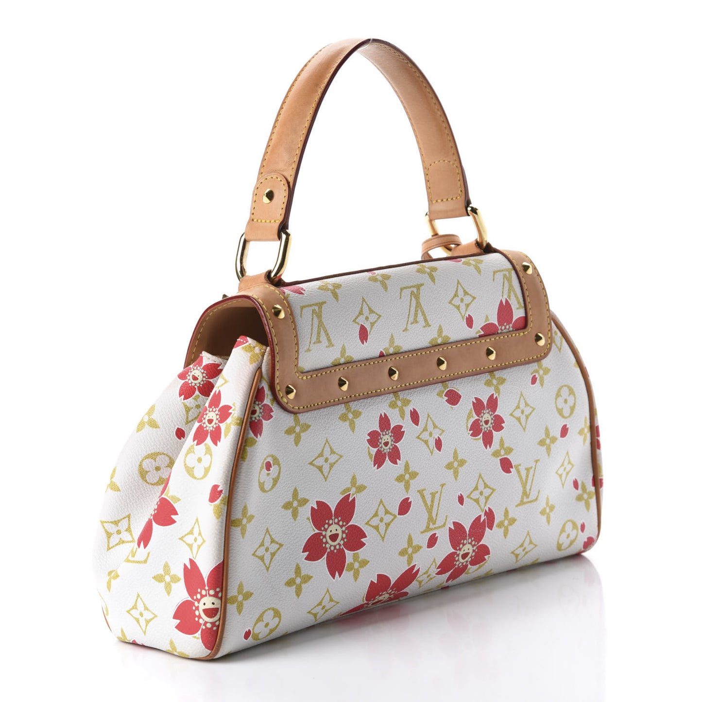 Monogram Cherry Blossom Sac Retro Bag Red