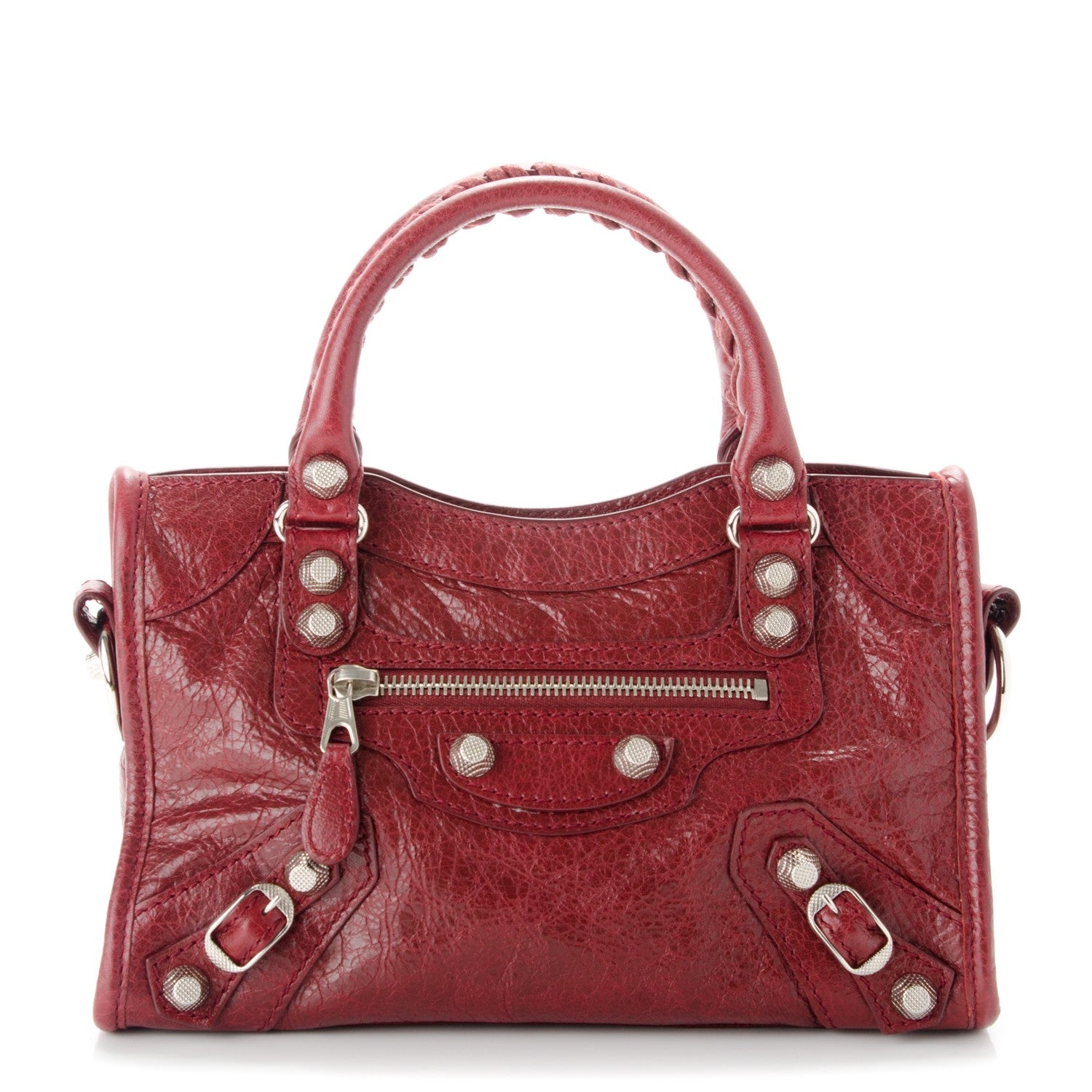 Balenciaga Agneau Giant 12 Silver Hardware Mini City Rouge Cerise 1 of 7