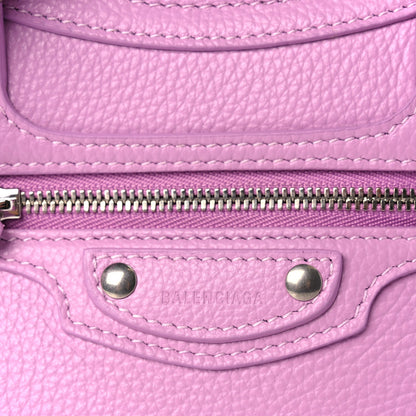 Balenciaga Grained Calfskin Neo Classic Silver Hardware Mini City Lilac 6 of 8