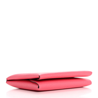 Hermes Epsom Calvi Duo Card Case Rose Azalee 4 of 8