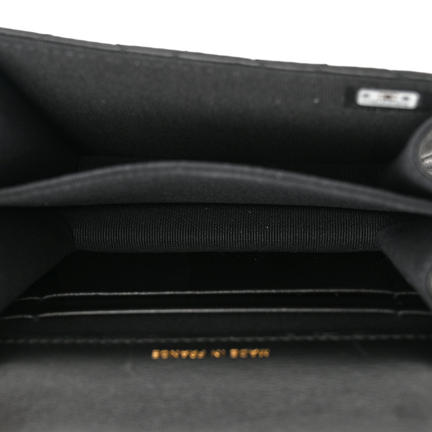 Chanel Lambskin Quilted Chain Top Handle Clutch With Chain Black 5 of 14