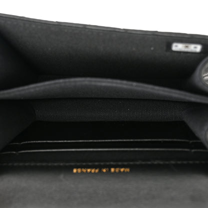 Chanel Lambskin Quilted Chain Top Handle Clutch With Chain Black 5 of 14