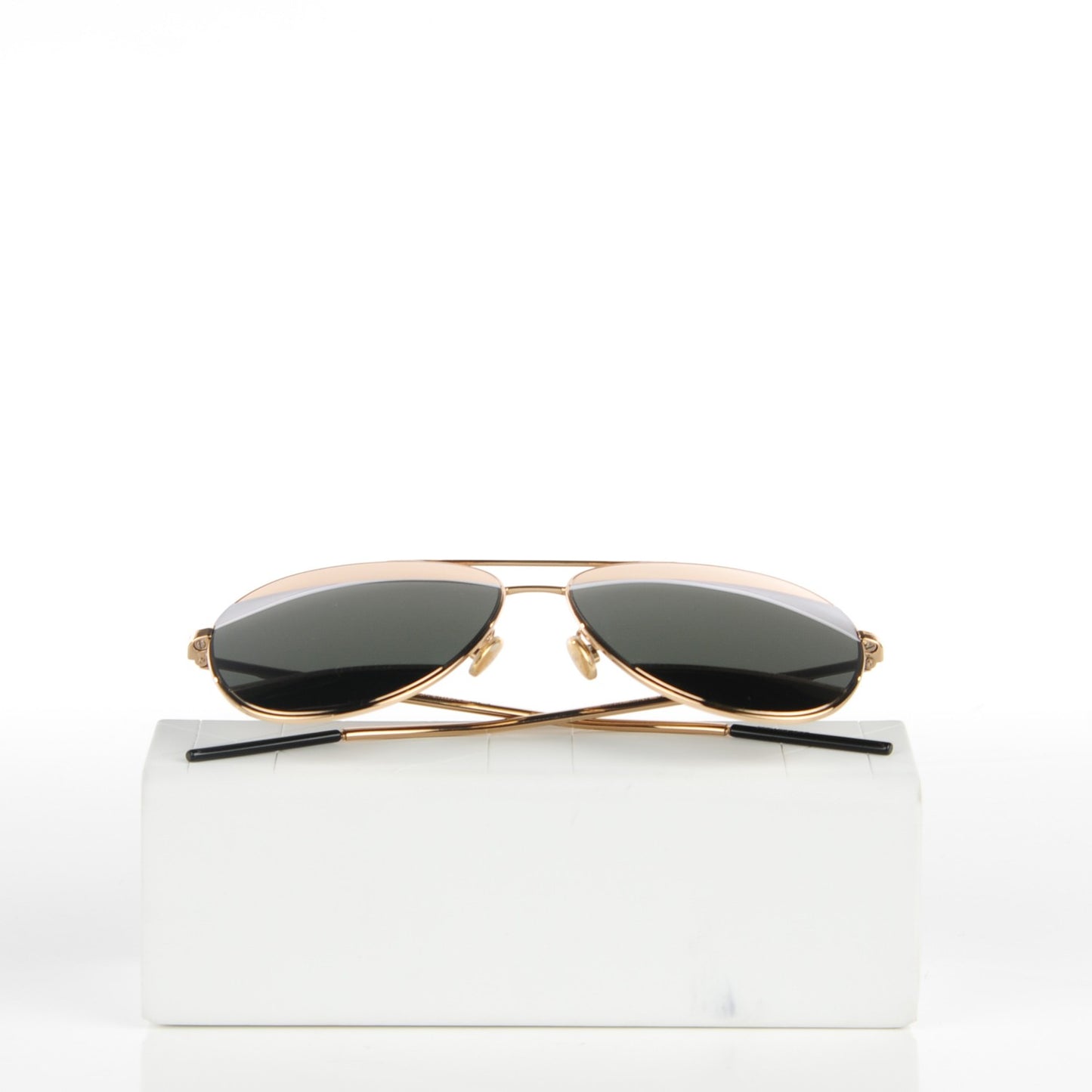 Split 1 Aviator Sunglasses Gold Silver