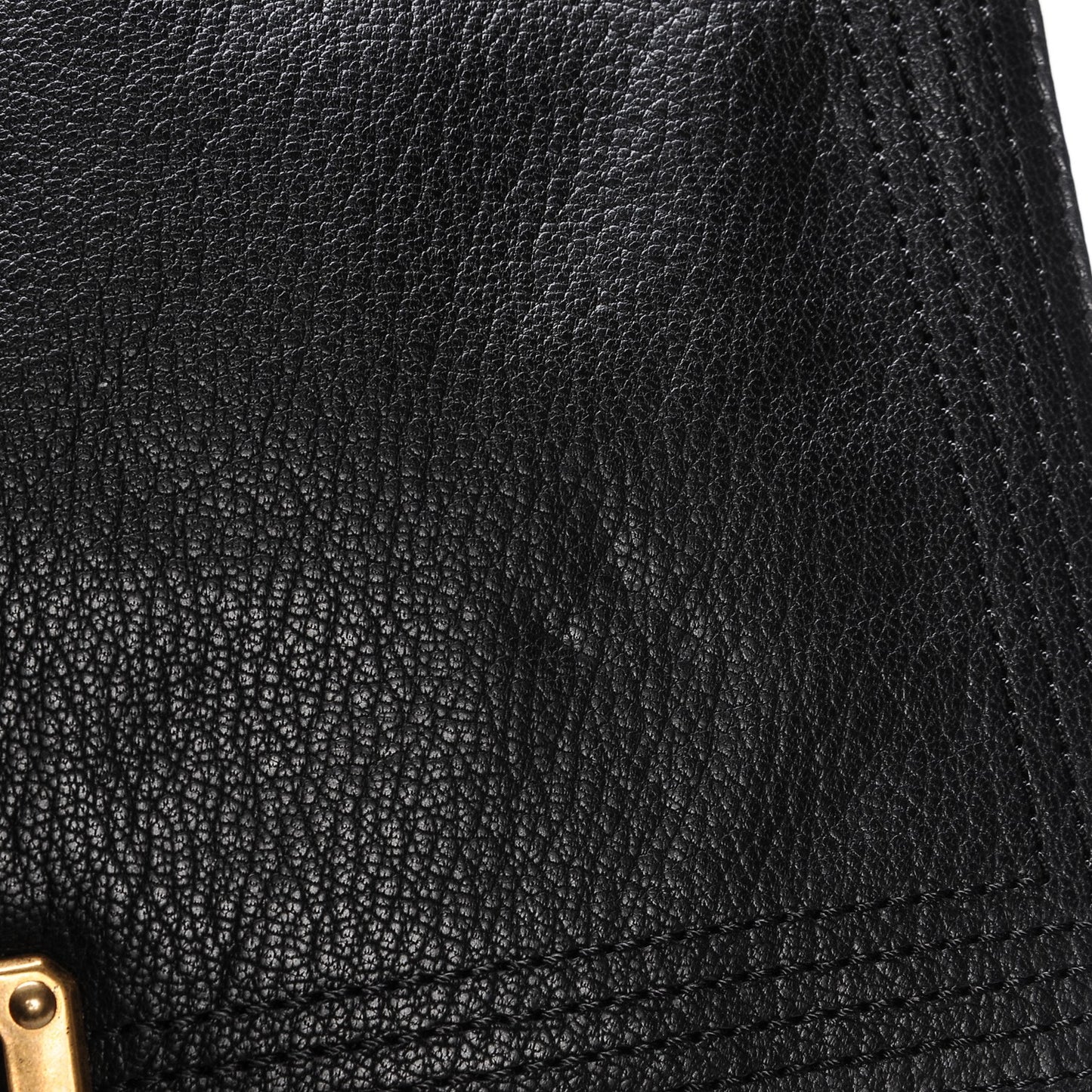 Goatskin Medium Happy Shoulder Bag Black