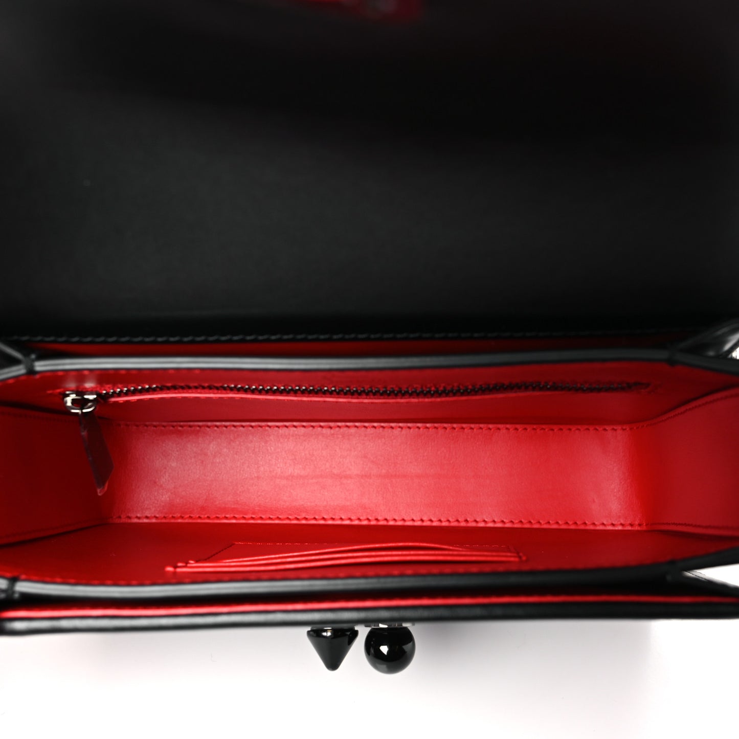 Calfskin Studded Carasky Crossbody Bag Black