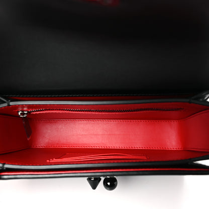 Christian Louboutin Calfskin Studded Carasky Crossbody Bag Black 5 of 9