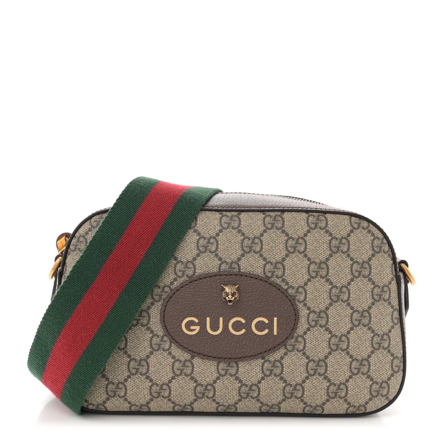 GG Supreme Monogram Web Neo Vintage Shoulder Bag Beige New Acero Crop