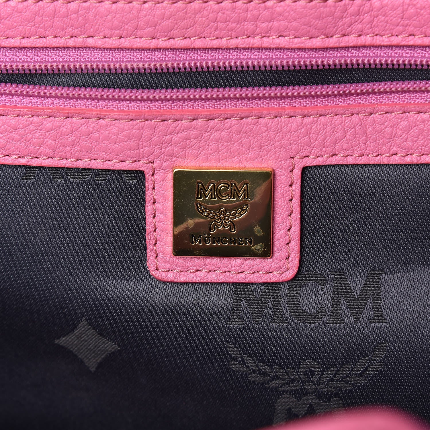 MCM Visetos Studded Medium Stark M Backpack Pink 8 of 13