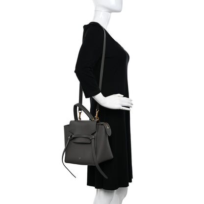 Celine Grained Calfskin Micro Belt Bag Grey 2 of 10