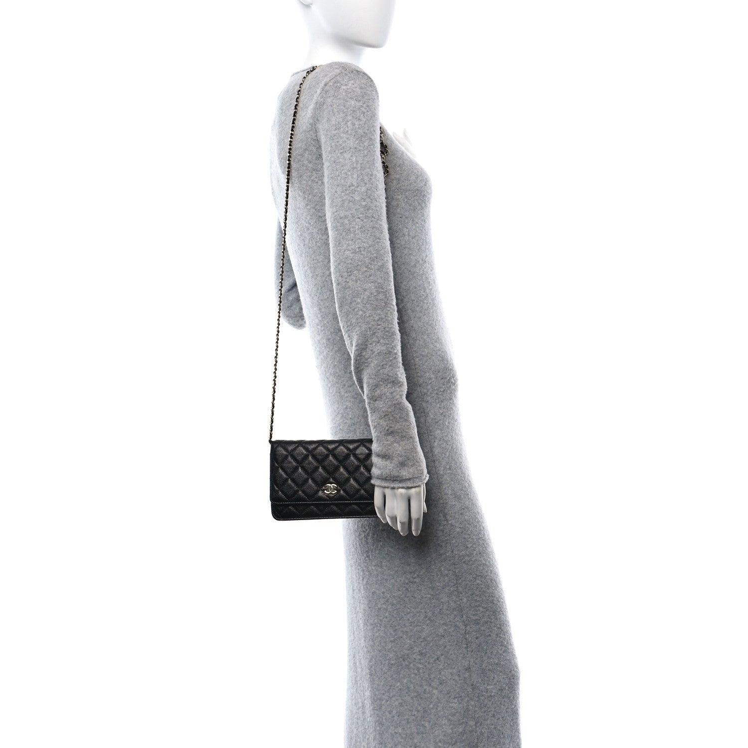 Chanel Caviar Quilted Miss Coco Wallet On Chain WOC Black 3 of 7