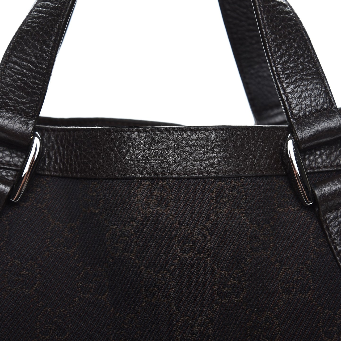Monogram Medium Abbey Convertible Tote Dark Brown