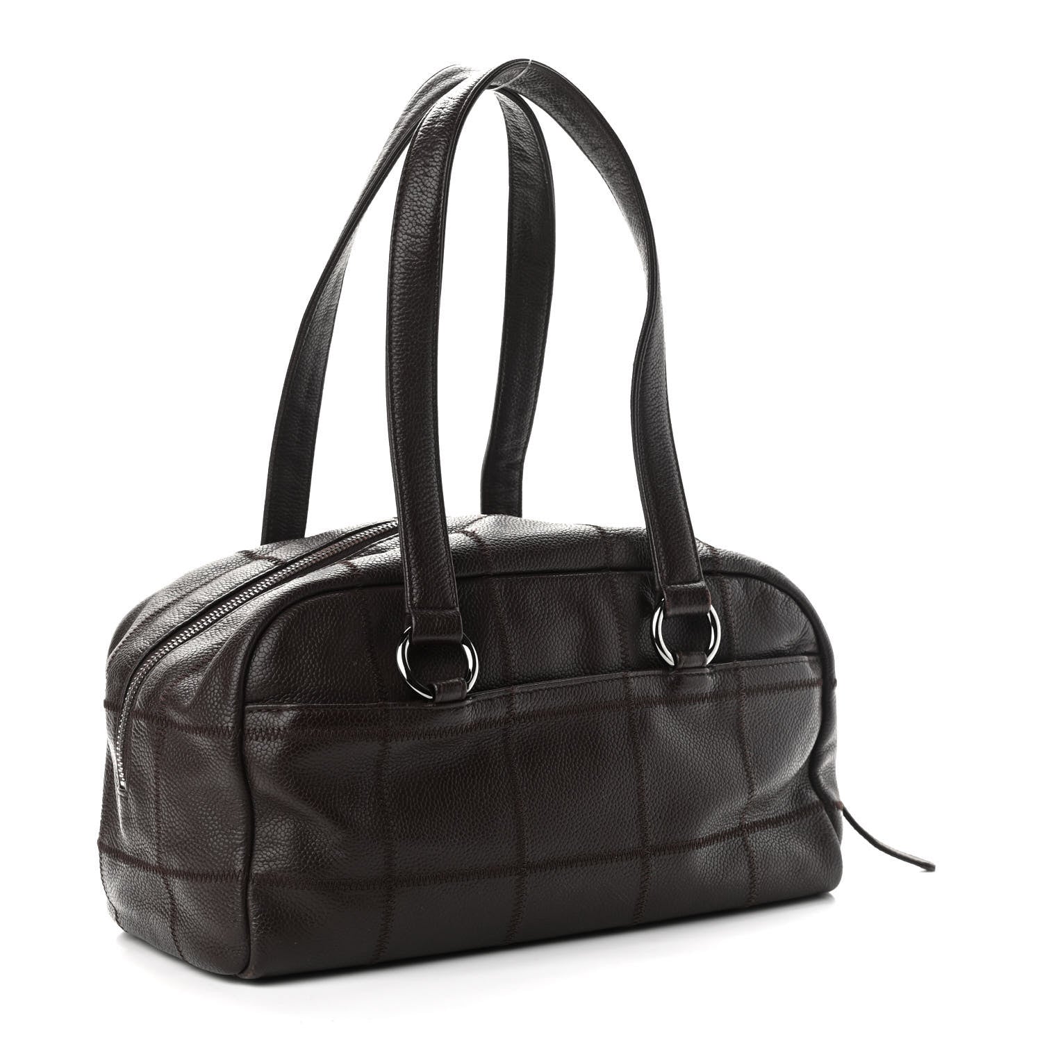 Chanel Caviar Square Stitched Tote Brown 2 of 11