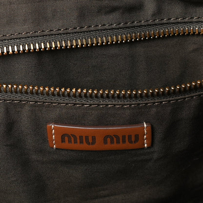 Miu Miu Raffia Crochet Stripe Tote Bag Tundra Limone Natural 5 of 7