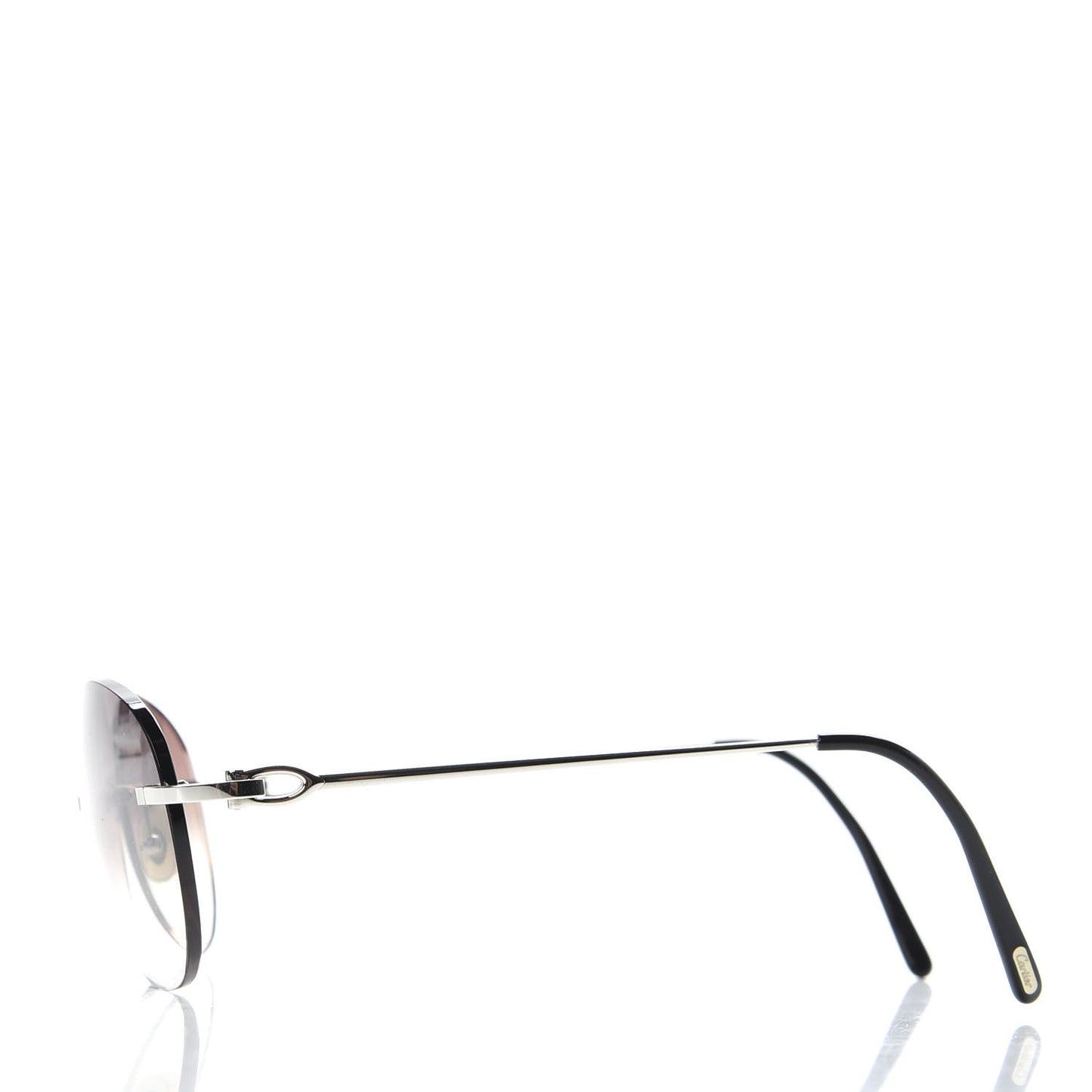 Frameless Rectangular Acetate Sunglasses Grey