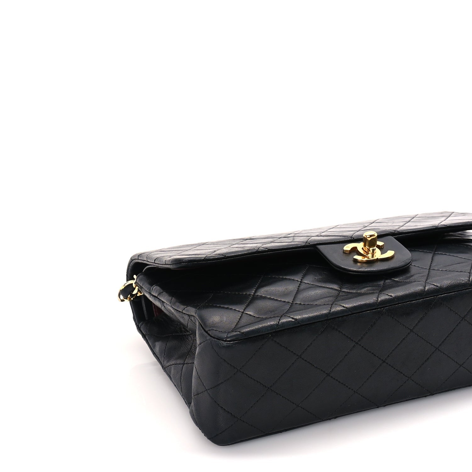 Chanel Lambskin Quilted Medium Double Flap Black 8 of 9