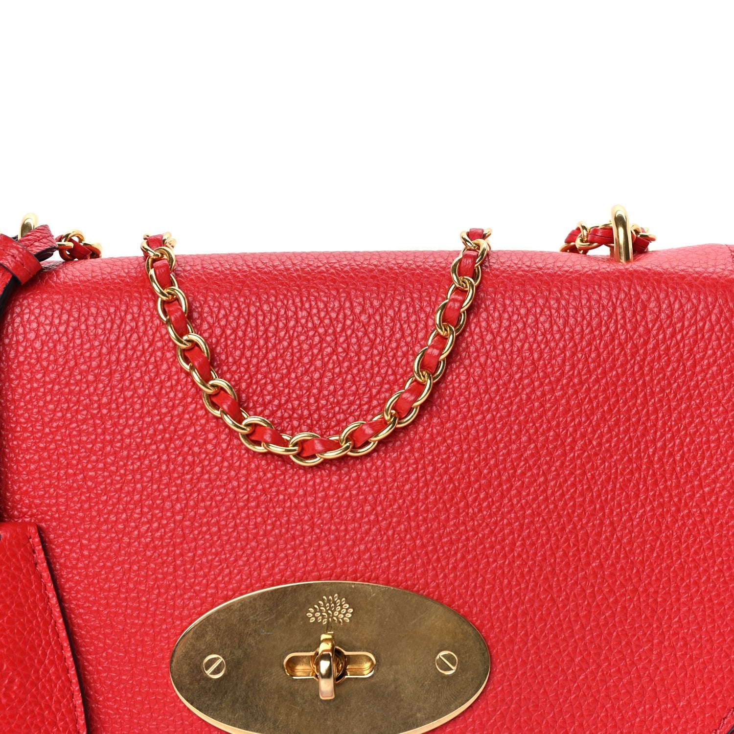 Mulberry Small Classic Grain Calfskin Small Lily Ruby Red 6 of 7
