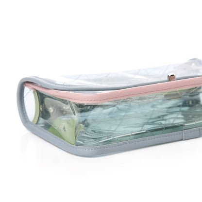 Chanel Lambskin PVC Quilted Medium Coco Splash Flap Blue Green 9 of 10