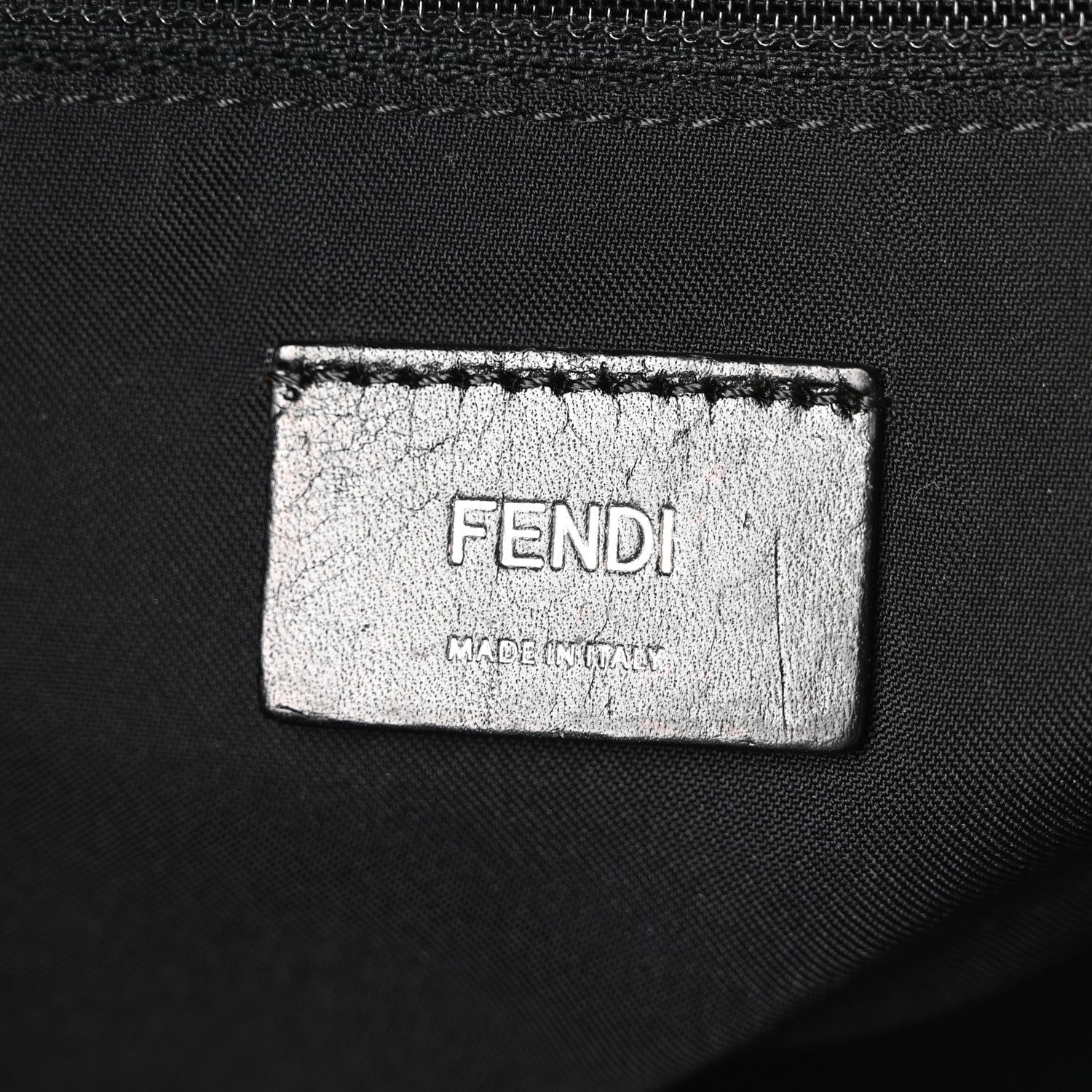 Fendi Nylon Vitello Elite Monster Eyes Rounded Backpack Black Yellow 6 of 7