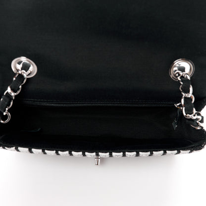 Chanel Ribbon Tweed Mini Rectangular Flap Black Ivory 5 of 12