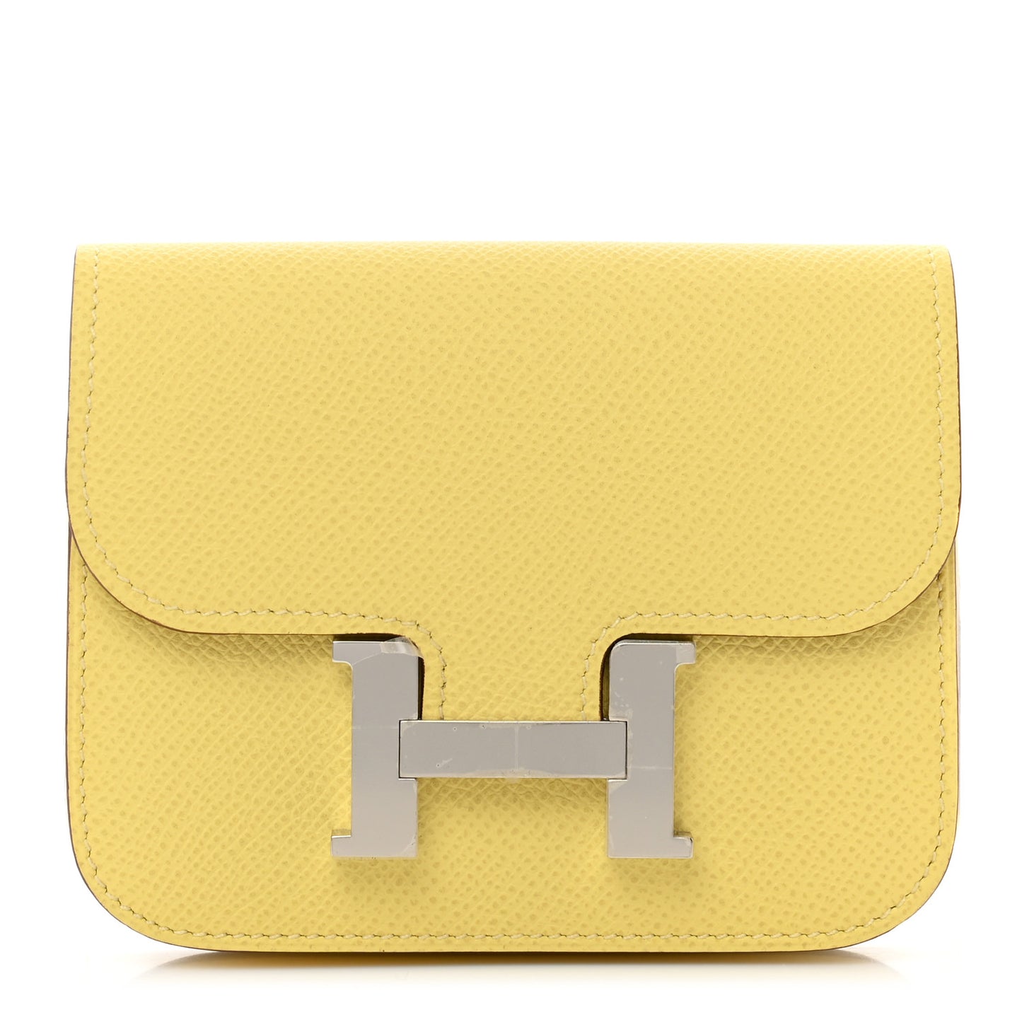 Epsom Constance Slim Wallet Jaune Poussin