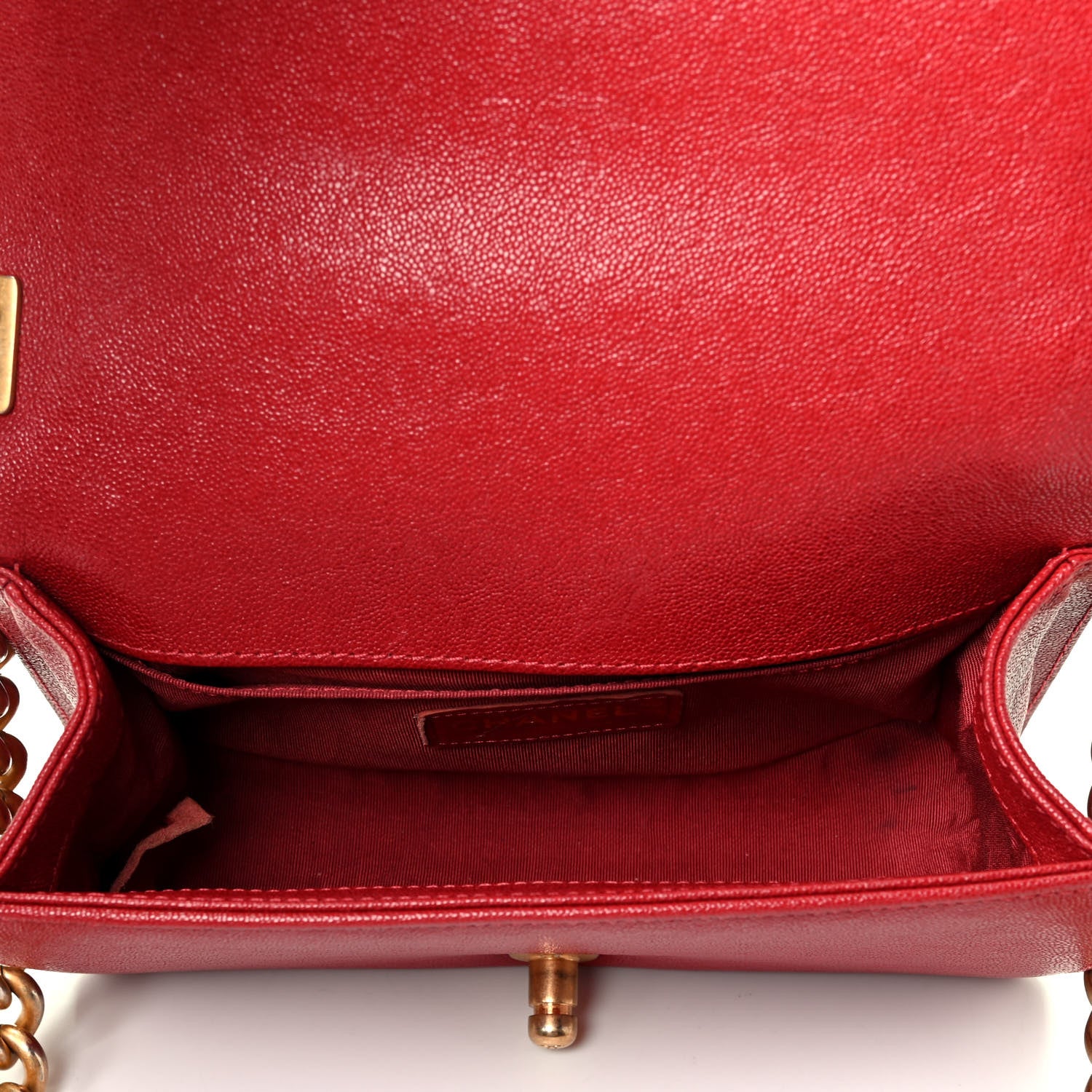 Chanel Caviar Quilted Small Boy Flap Red 4 of 4