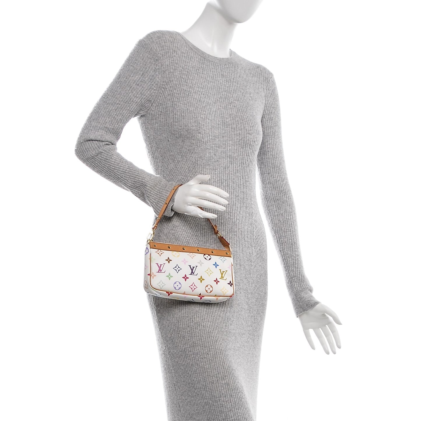 Monogram Multicolor Pochette Accessories White