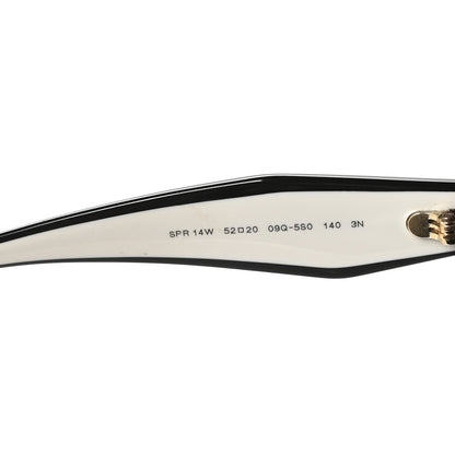 Prada Acetate Sunglasses SPR 14W Black White 5 of 7