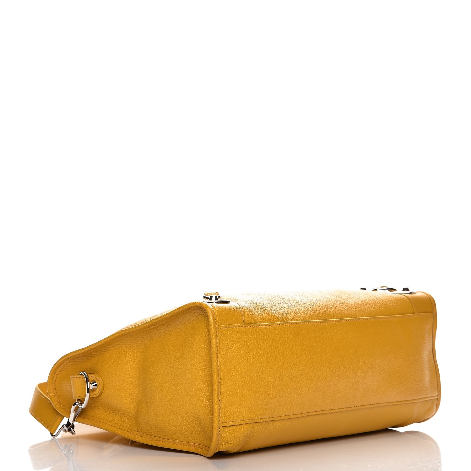 Balenciaga Chevre Silver Metallic Edge Hardware City Jaune Epi 5 of 8