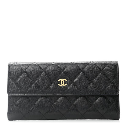 Chanel Caviar Quilted Large Flap Wallet Black 1 of 8