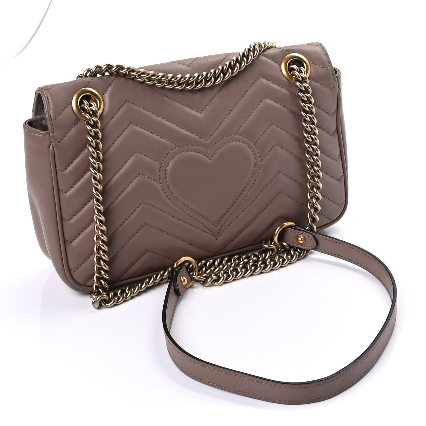 Calfskin Matelasse Small GG Marmont Shoulder Bag  Porcelain Rose