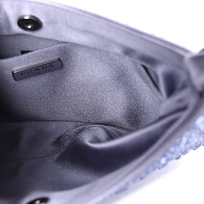 Prada Satin Crystal Cleo Adjustable Strap Shoulder Bag  Glicine 4 of 7