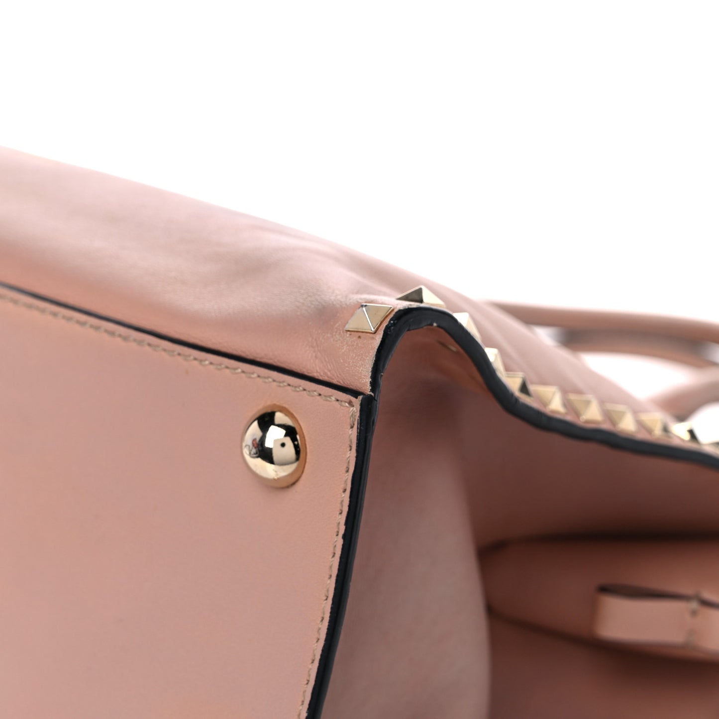 Vitello Rockstud Dome Shopper Soft Noisette