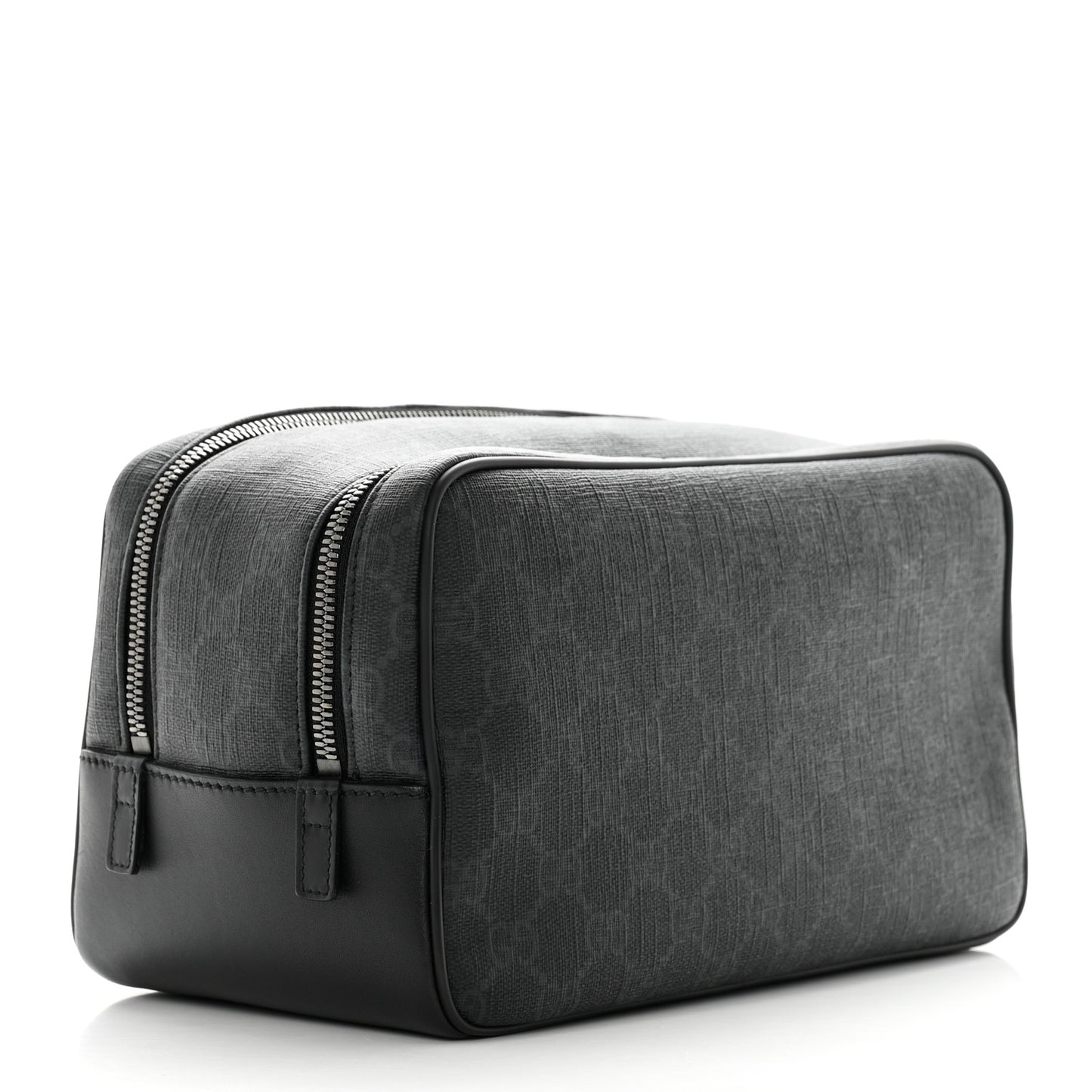 GG Supreme Monogram Toiletry Case Black Grey