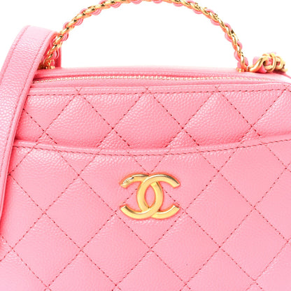 Chanel Caviar Quilted Pick Me Up Mini Vanity Case  Pink 8 of 10