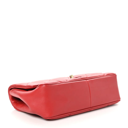 Chanel Lambskin Quilted Easy Carry Flap Red 4 of 10